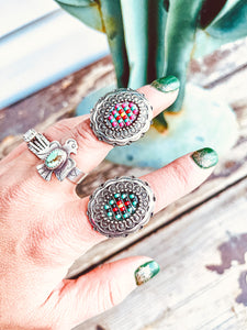 The Beaded Aztec Ring