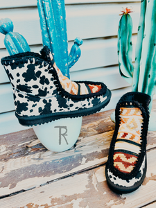 The Marvi Bootie {Cow Multi}