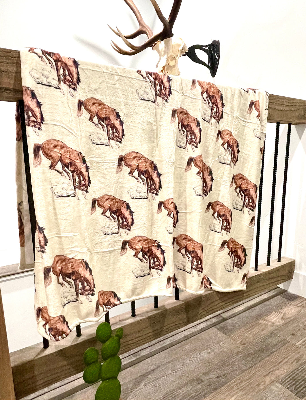 Wild Horses Plush Blanket
