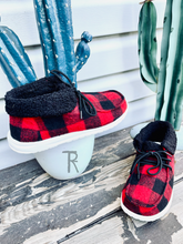 The Mighty Shearling Sneaker {Red Plaid}