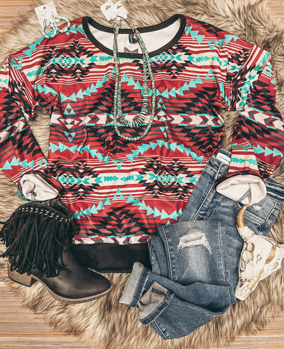 Whiskey River Aztec Pullover