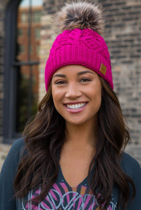 Cableknit Pom Beanie