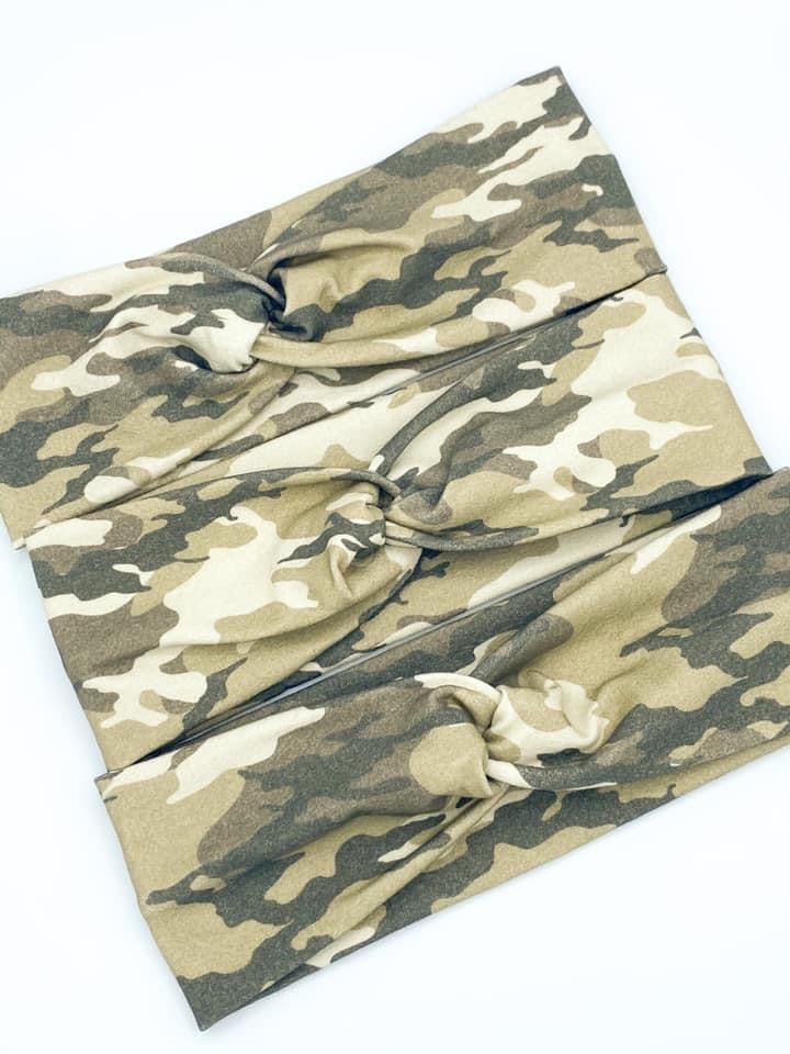 Camo Headbands With A Twist