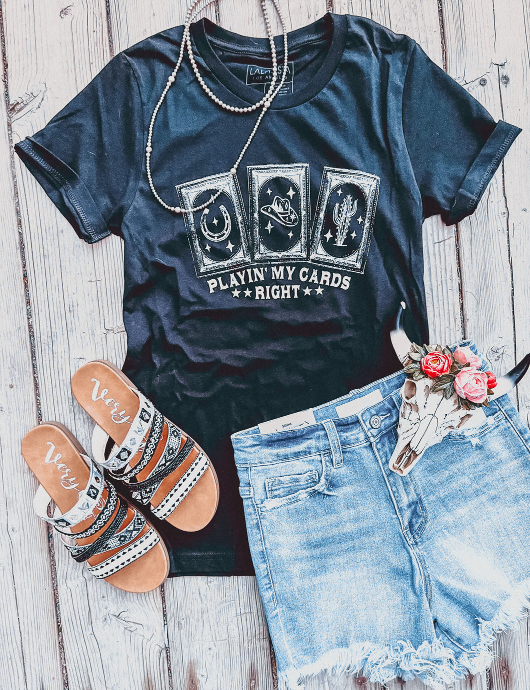 Playing My Cards Right Tee {Black}