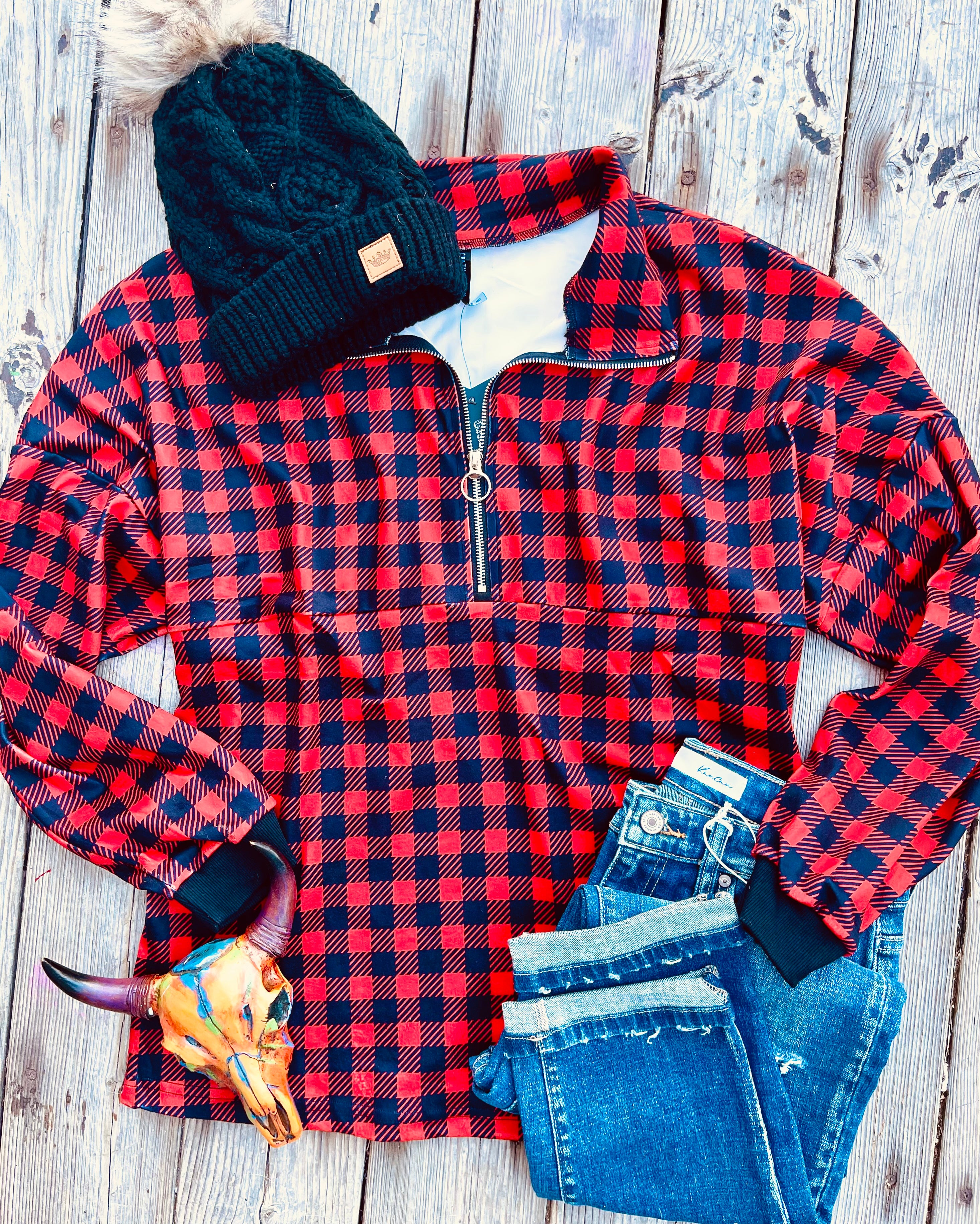 Fireside Half Zip Pullover – The Dirt Road Fashionista