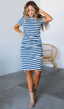 Better Than Basics Striped Dress-Blue {Ampersand}