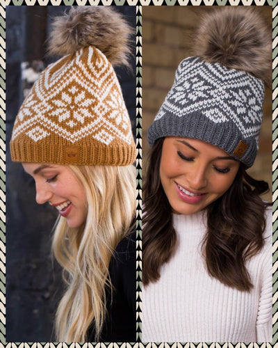 Snowflake Pom Beanie