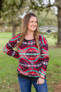 Whiskey River Aztec Pullover